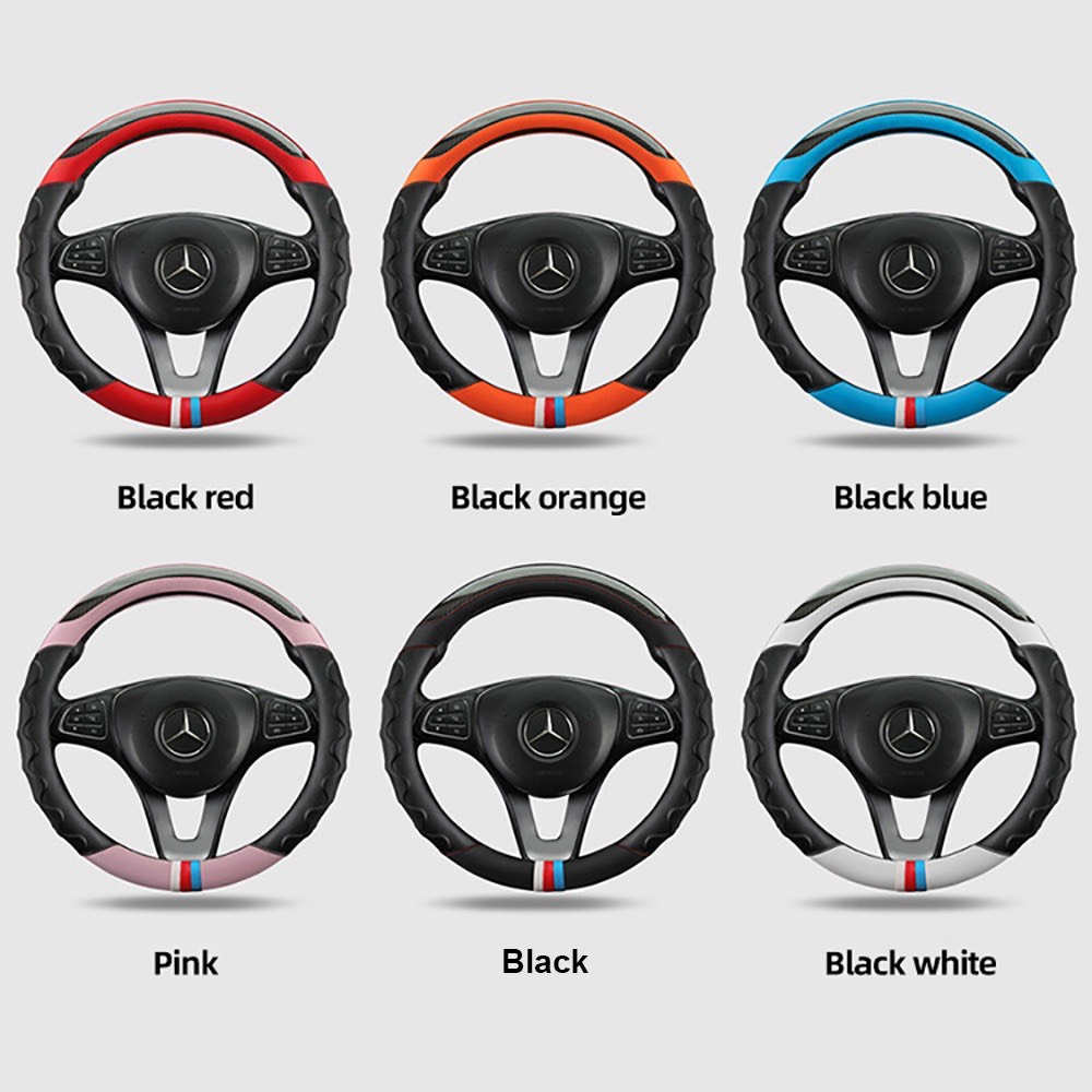 Bọc vo lang ô tô thể thao - da vân carbon phối da nhiều màu phù hợp với size 38cm Dùng cho xe 4 chỗ - 7 chỗ , Bán Tải - Ảnh 11