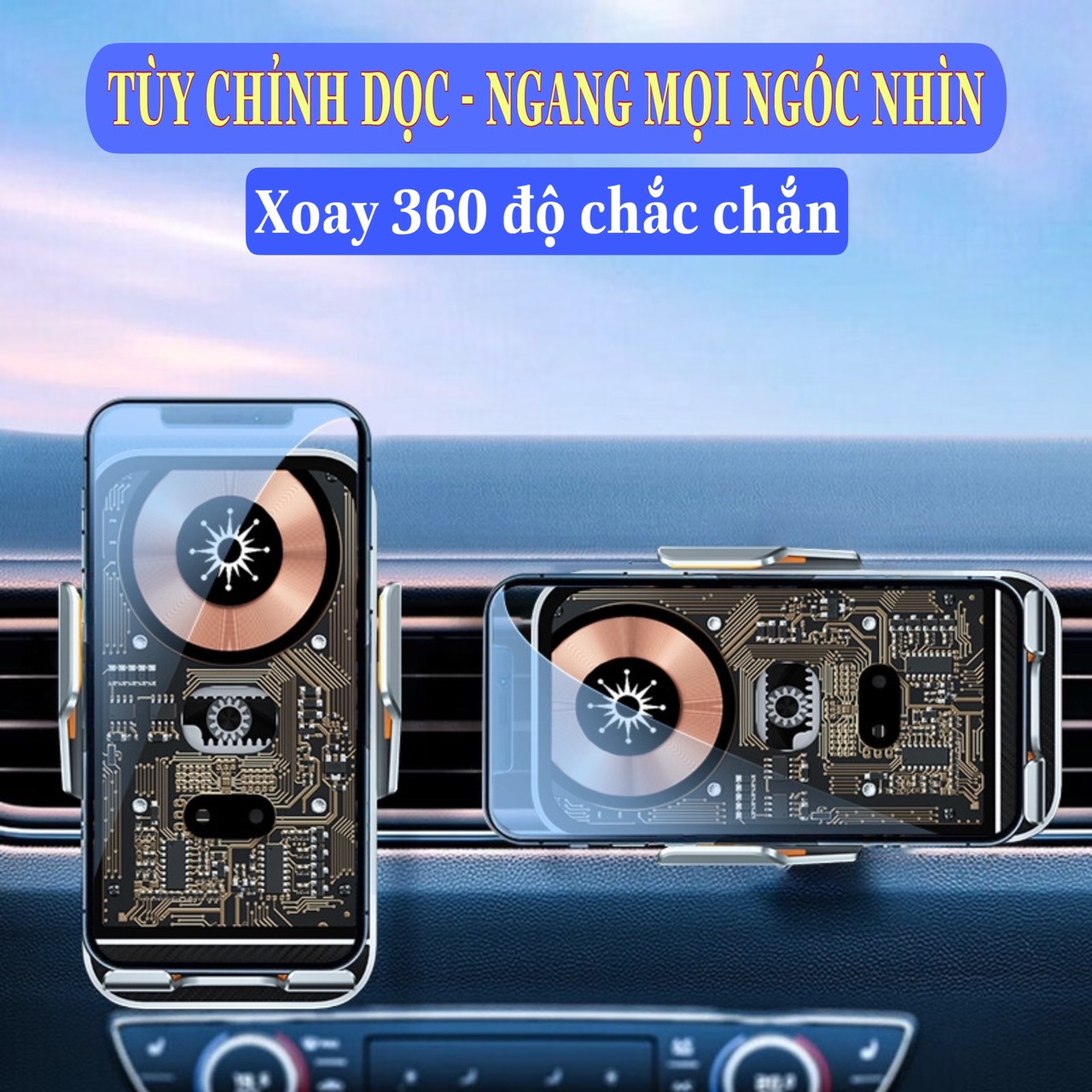 Giá Đỡ Điện Thoại Kiêm Sạc Nhanh Không Dây C11, 15w Xoay 360 Độ Cảm Biến Hồng Ngoại Tự Động Cho Xe Hơi Cao Cấp – TP117 - Ảnh 3