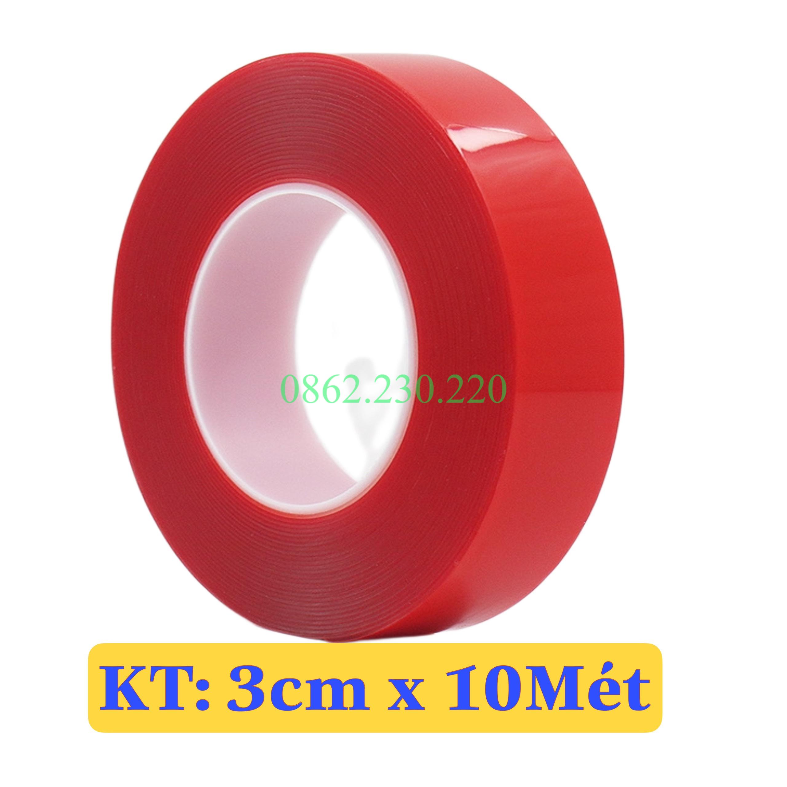 Băng keo 2 mặt, siêu dính, trong suốt dán tường, vật dụng trong nhà, phụ kiện ô tô khác. Kích thước 1cm, 2cm , 3cm x 30m - Ảnh 2