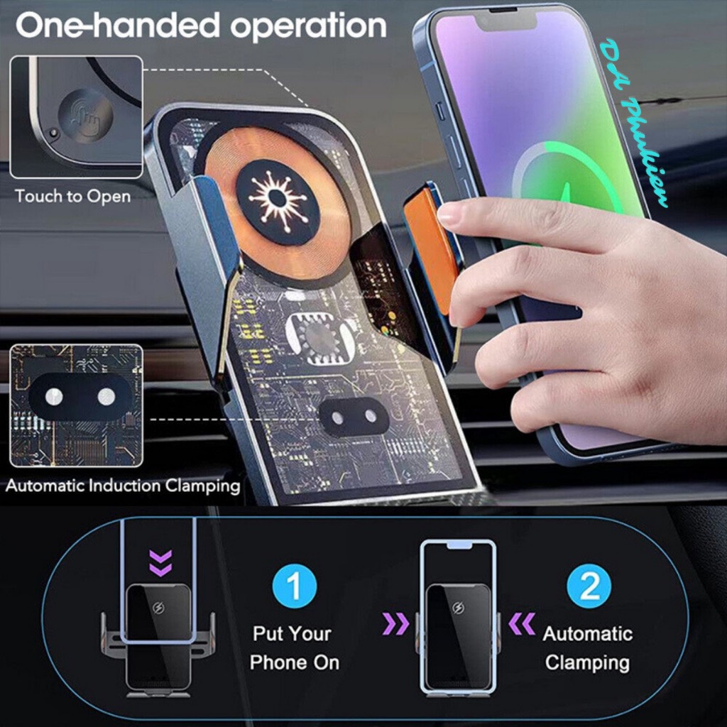 Giá Đỡ Điện Thoại Kiêm Sạc Nhanh Không Dây C11, 15w Xoay 360 Độ Cảm Biến Hồng Ngoại Tự Động Cho Xe Hơi Cao Cấp – TP117 - Ảnh 4