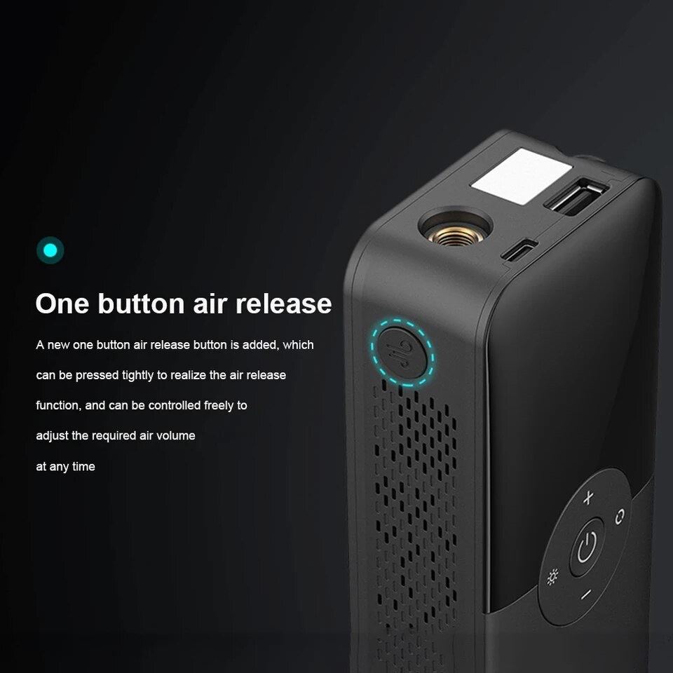 Bơm Lốp Xe Ô Tô, Xe Hơi Điện Tử Thông Minh CARSUN không dây C3106 - Bơm Lốp + Đèn LED + Sạc Điện Thoại. Hàng Chính Hãng - Ảnh 6