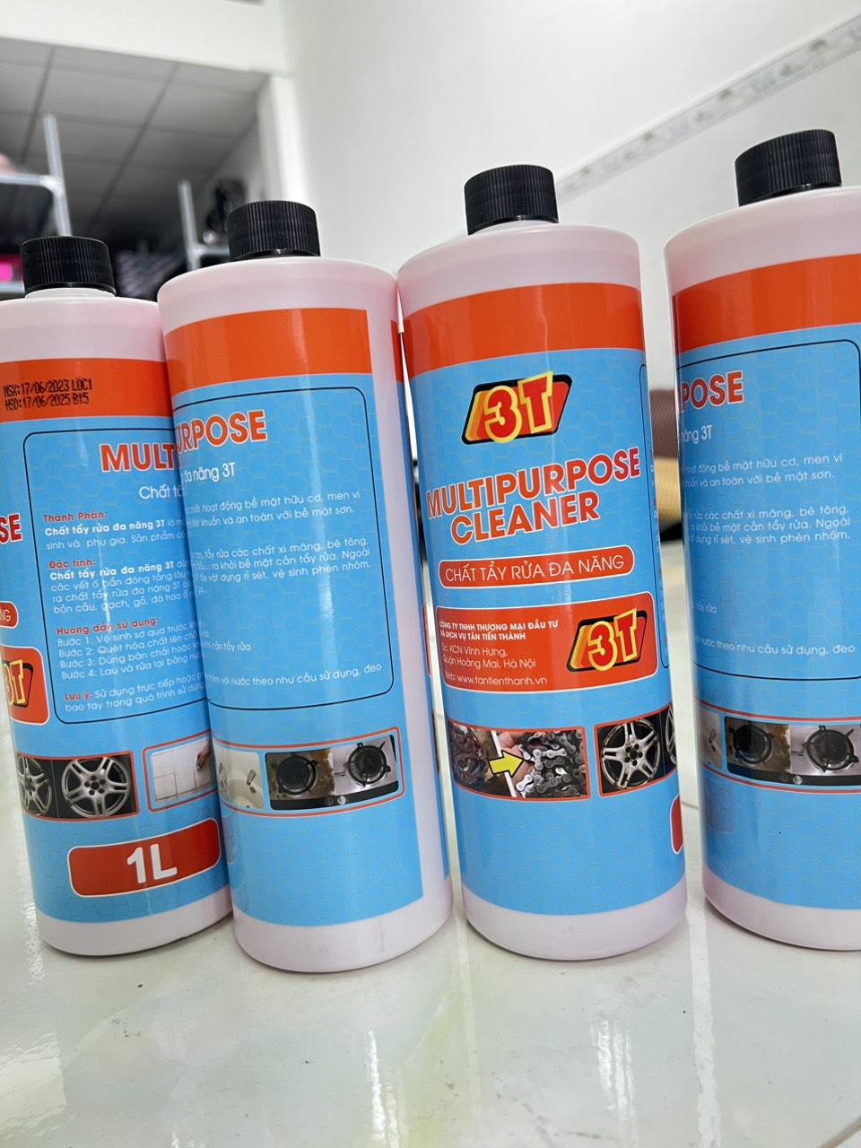 Chất tẩy rửa đa năng 3T - chuyên tẩy đầu bò, lốc máy, vành xe ô tô, xe máy, vết bám lâu ngày các dụng cụ nhà bếp gia đình. Dung tích 1 Lít - Ảnh 2