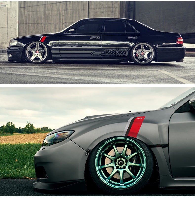 Tem dán sport xe hơi decal dán trang trí xe phong cách phi cơ. Miếng dán trang trí cho sendan hay SUV - Ảnh 6