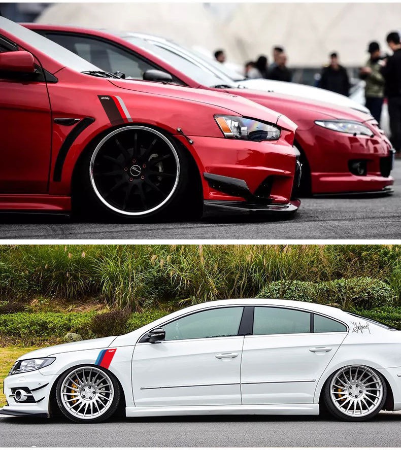 Tem dán sport xe hơi decal dán trang trí xe phong cách phi cơ. Miếng dán trang trí cho sendan hay SUV - Ảnh 8