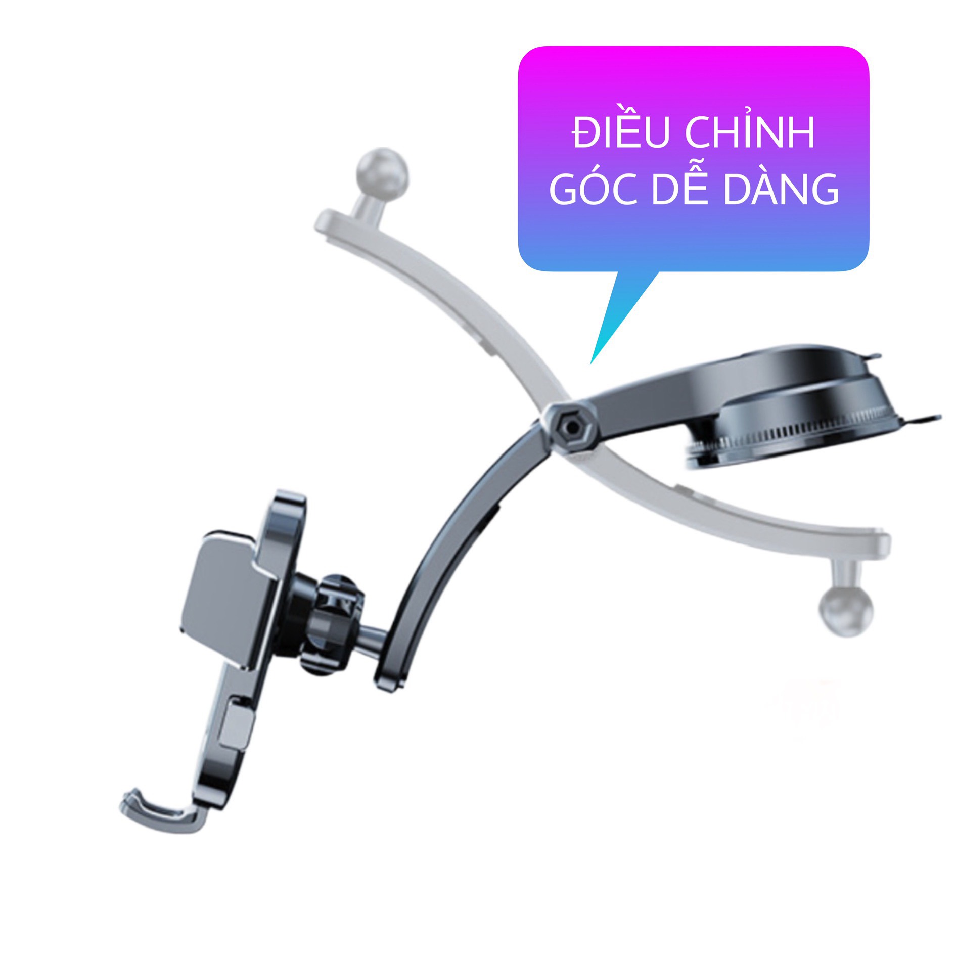 Giá Đỡ Điện Thoại cho Ô Tô, Mẫu mới Khóa Tự Động - Kẹp Điện Thoại Trên Ô Tô Đế Hút Nano Chắc Chắn - Ảnh 5