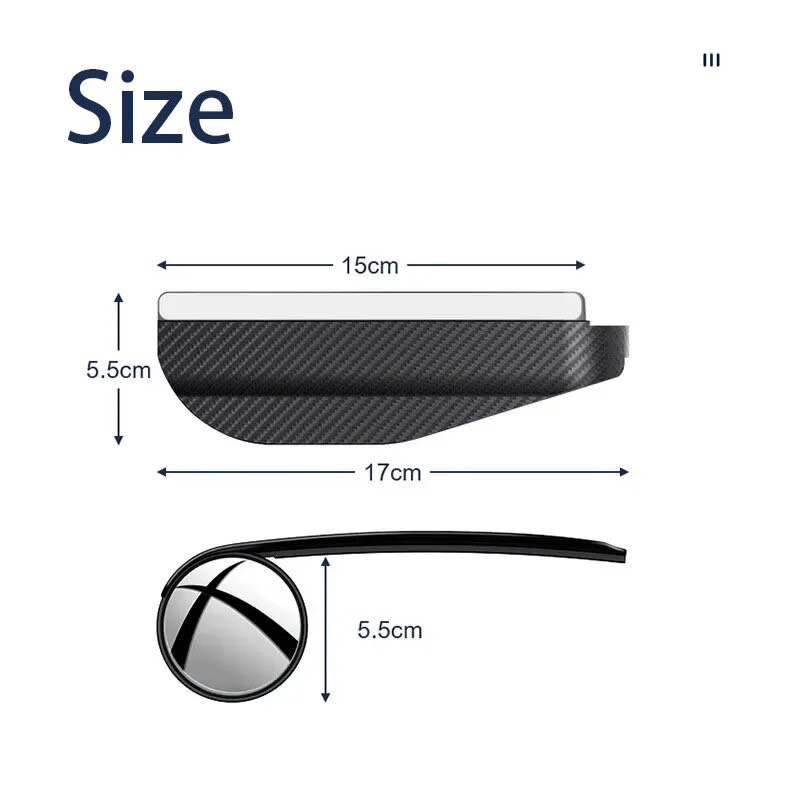 Gương Cầu Lồi Xóa Điểm Mù 2 Trong 1 Kèm Vè Che Mưa Gương Chiếu Hậu. Bộ 2 cái phù hợp xe 4 chỗ đến 7 chỗ bán tải - Ảnh 4