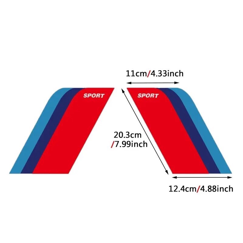 Tem dán sport xe hơi decal dán trang trí xe phong cách phi cơ. Miếng dán trang trí cho sendan hay SUV - Ảnh 2