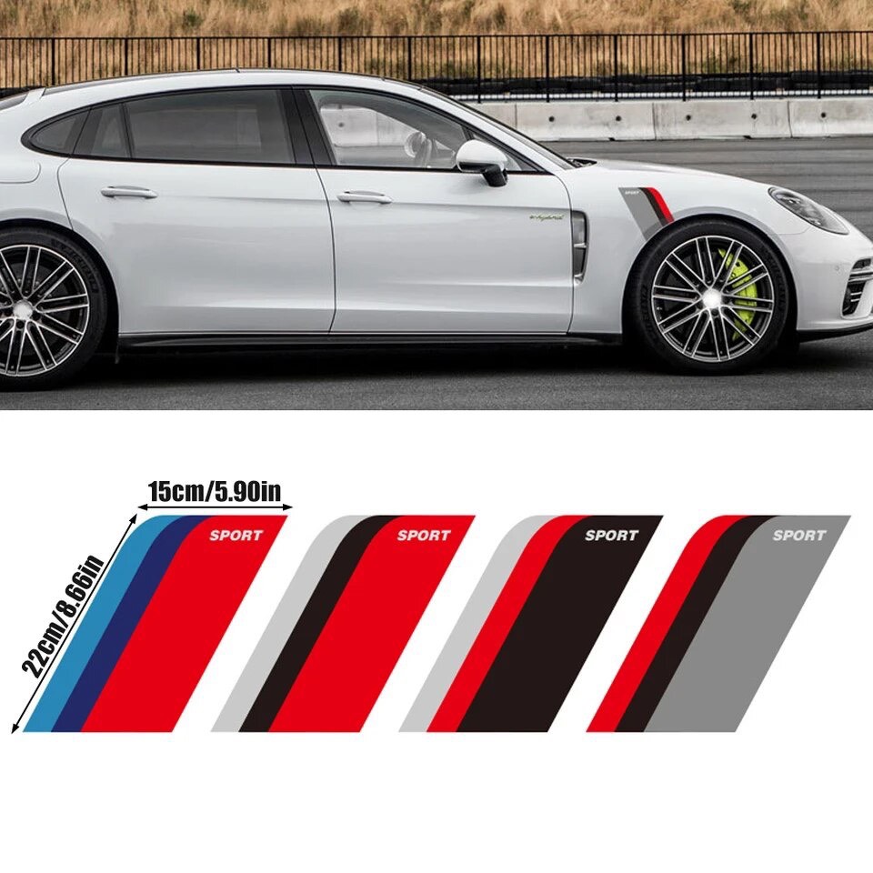 Tem dán sport xe hơi decal dán trang trí xe phong cách phi cơ. Miếng dán trang trí cho sendan hay SUV - Ảnh 9