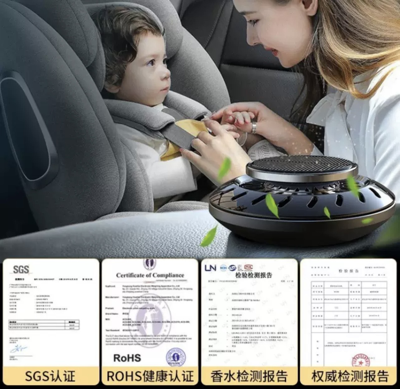 Máy Khuếch Tán Nước Hoa Năng Lượng Mặt Trời Cho Xe Hơi , Tặng Kèm 2 Chai Nước hoa 10ml . - Ảnh 3