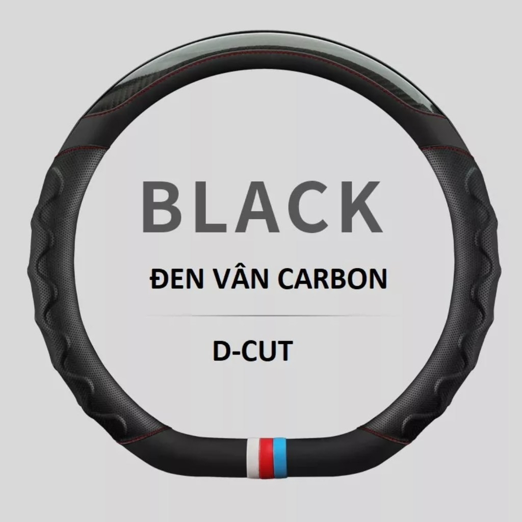 Bọc Vô Lăng VINFAST VF8, VF9,VF5,E34 Bọc D CUT Size 36cm Dáng 3 Sọc Thể Thao Cao Cấp - Ảnh 5