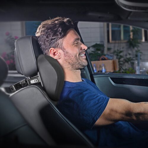 Gối cổ 5D Ghế ô tô Xe Hơi Tựa đầu cơ học - Chất Liện Da Cao Cấp. Hình Chữ U Điều Chỉnh Đa Năng, Kèm Móc Treo Đồ Sau