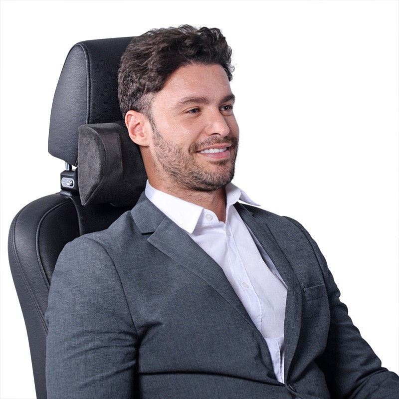 Gối cổ 5D Ghế ô tô Xe Hơi Tựa đầu cơ học - Chất Liện Da Cao Cấp. Hình Chữ U Điều Chỉnh Đa Năng, Kèm Móc Treo Đồ Sau - Ảnh 4